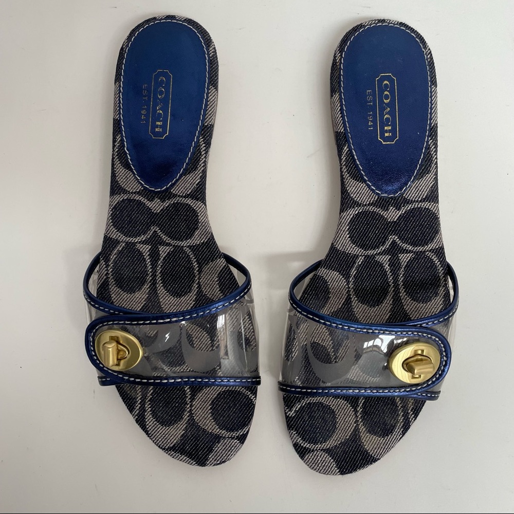 Coach Regatta Logo Sandals Size 7 B